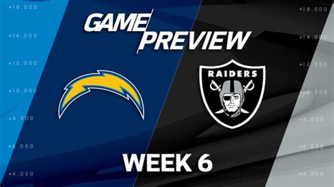 Chargers vs. Raiders Week 6 Game Preview