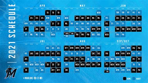 Miami Marlins Printable Schedule