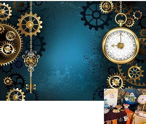 Vintage Steampunk Party Backdrop