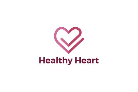 Healthy heart simple and modern line art logo design 6956085 Vector Art at Vecteezy