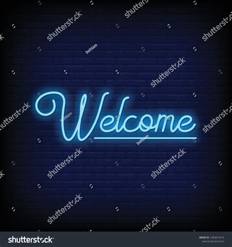 Welcome Poster Neon Style Welcome Neon Stock Vector (Royalty Free) 1483812416 | Shutterstock