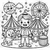 Circus coloring page Line Art  Premium AI Generated Vector sketch template