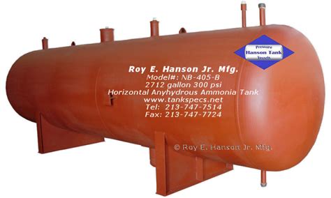 2712 gallon Anhydrous Ammonia Storage Tank - Steel Tanks - Anhydrous Ammonia Storage Tank ...