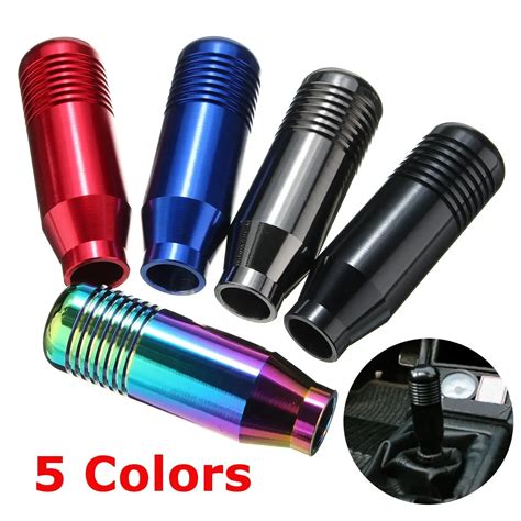 Car Gear Shift Knob Universal Aluminum Alloy Manual Transmission Gear Stick Shift Shifter Lever ...