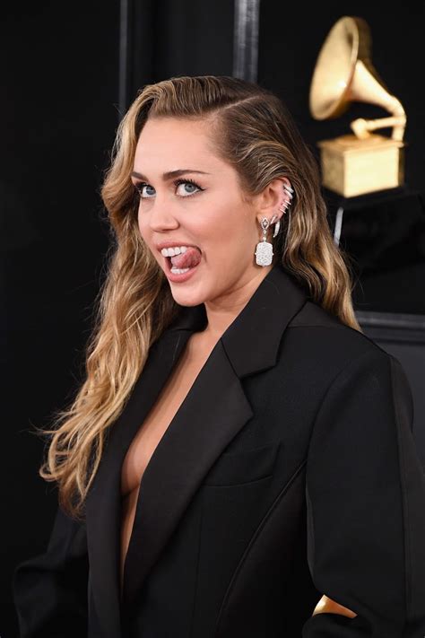 Miley Cyrus at 61st Annual GRAMMY Awards in Los Angeles, February 10 ...