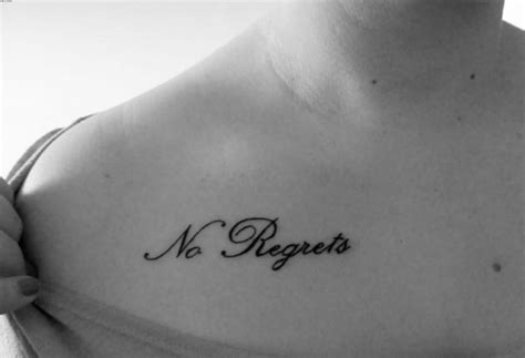 No Regrets Tattoos Designs, Ideas and Meaning - Tattoos For You