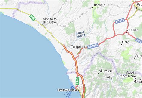 MICHELIN Tarquinia map - ViaMichelin