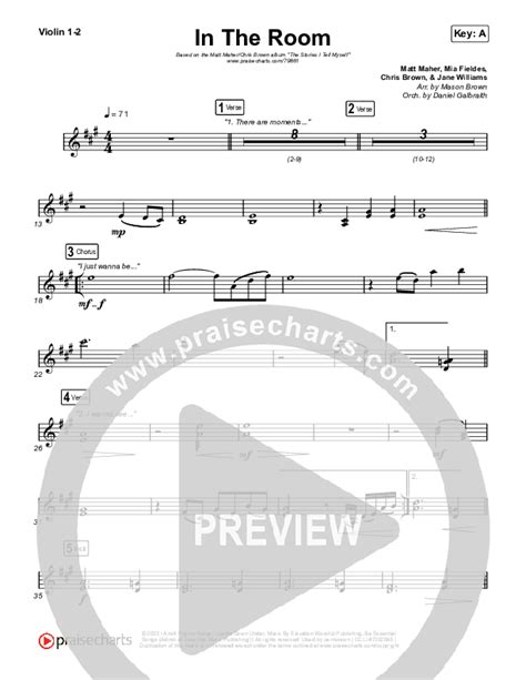 In The Room Violin Sheet Music PDF (Matt Maher / Chris Brown) - PraiseCharts