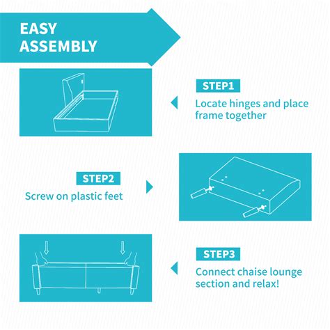 BALUS Sectional Sofa with Storage Ottoman, L-Shaped Small Sectional ...