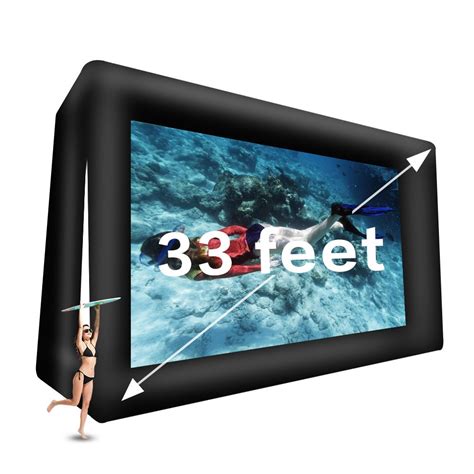 2020 33 Feet Inflatable Movie Screen Outdoor Projector Screen Mega Airblown Theater Screen ...