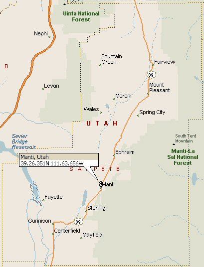 Manti, Utah Map 2