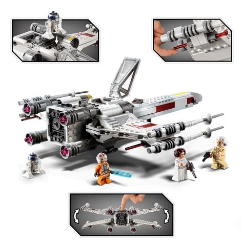 LEGO 75301 Star Wars Luke Skywalker's X-Wing Fighter Toy with Princess ...