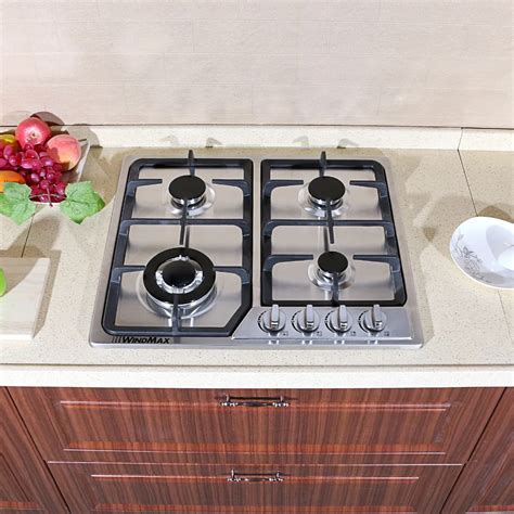 Aliexpress.com : Buy 23 inch Stainless Steel Built in Kitchen 4 Burner Stove Gas Hob Cooktop ...