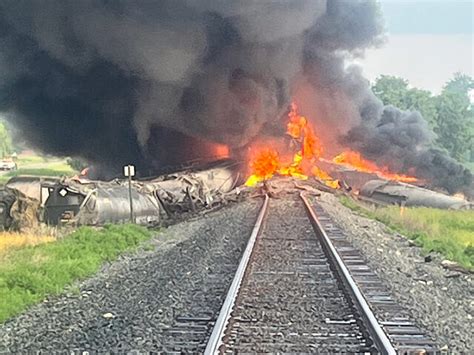 Train Carrying Hazardous Materials Derails, Catches Fire in North Dakota