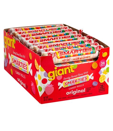 Smarties Original Giant Candy Rolls, 2 Lb (36 Pieces) - Walmart.com - Walmart.com