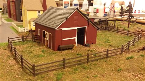 Whittemore HO Scale Train Table - Farm Layout - Barn & fence install ...