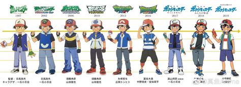 All character designs of Ash in every single Pokemon anime : Ispex