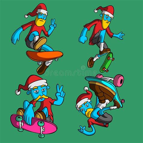 Santa Claus Skateboarding Stock Illustrations – 51 Santa Claus Skateboarding Stock Illustrations ...