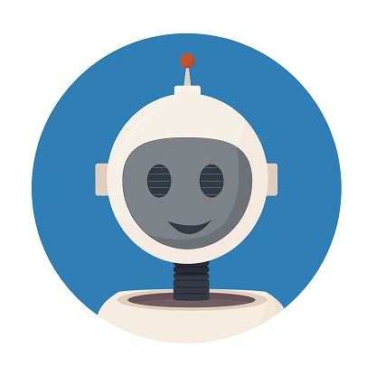 Vetores de Chat Bot Avatar Robô Em Círculo Forma Redonda Isolada Na Ilustração Vetorial De Fundo ...