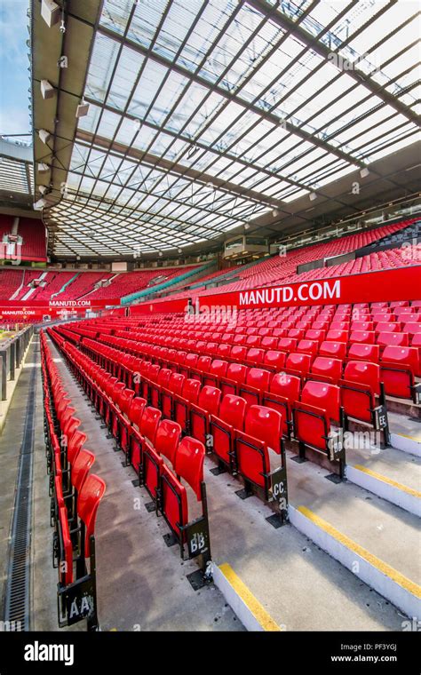 Inside Old Trafford. Home of Manchester United Football Club Stock ...