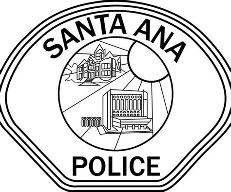 ArtStation - SANTA ANA POLICE PATCH VECTOR FILE Black white vector ...