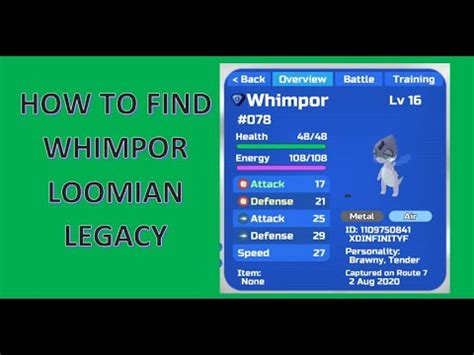 How to find Whimpor Loomian Legacy - YouTube