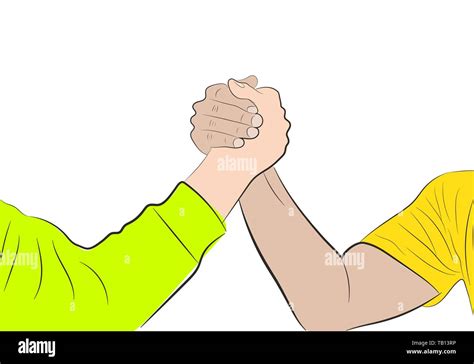 Arm wrestling cartoon hi-res stock photography and images - Alamy