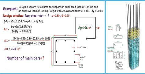 Learn To Design A Square Tie Reinforced Concrete Column On The Basis Of ...