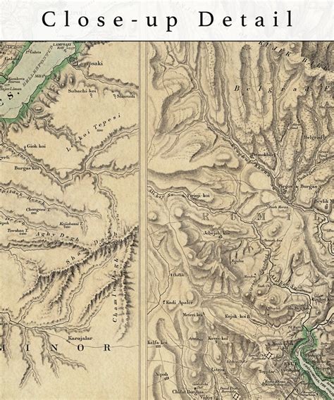 1877 Dardanelles & Troad Map Print Vintage Bosphorus | Etsy