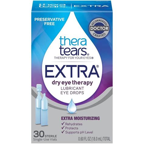 TheraTears Extra Dry Eye Therapy Preservative Free Lubricant Eye Drops ...