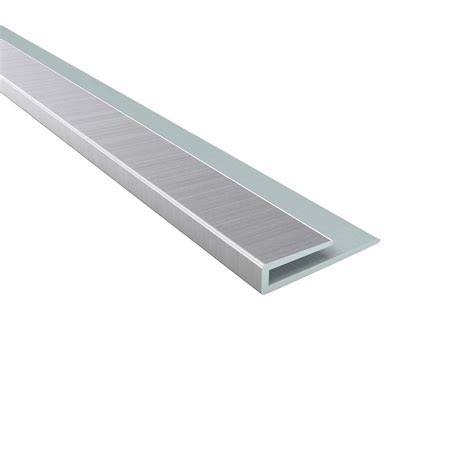 Fasade 4 ft. Brushed Aluminum J-Trim-160-08 - The Home Depot