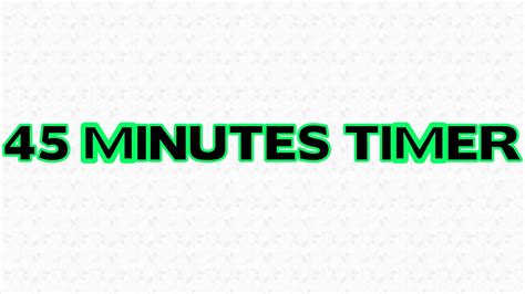 45 Minutes Countdown Timer - YouTube