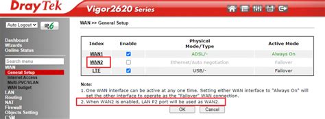 How to Enable Ethernet WAN port on Vigor2620L Series Routers – DrayTek FAQ