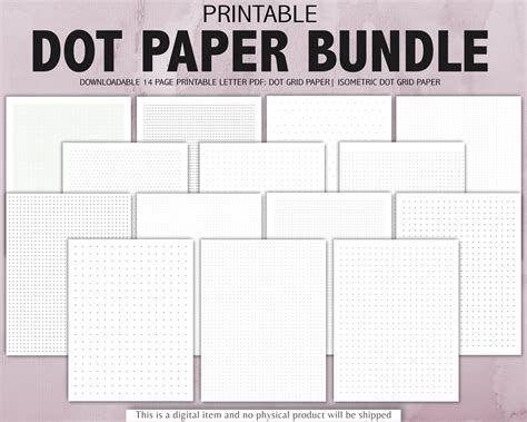 Dot Grid Journal Printable Paper Insert Bundle Isometric Dot - Etsy