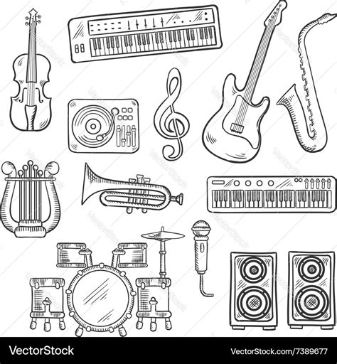 Aggregate 135+ drawing music instruments super hot - vietkidsiq.edu.vn