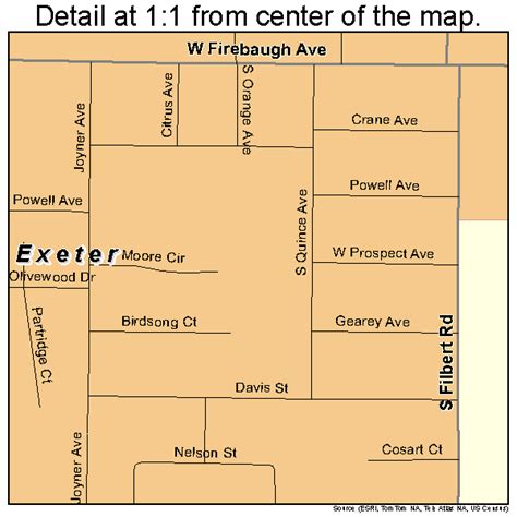 Exeter California Street Map 0623126