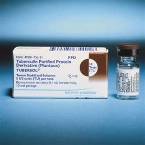 Tubersol Tuberculin Purified Protein Derivative PPD 5 TU/0.1mL Solution 10 Test - 1mL/Vial ...