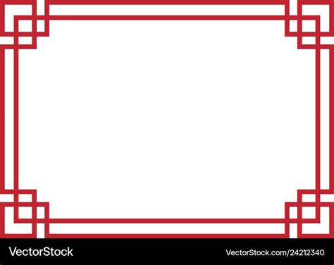 Chinese border design Royalty Free Vector Image