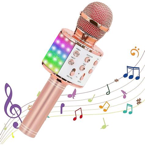 Wireless Bluetooth Karaoke Microphone Handheld Karaoke Mic Recorder ...