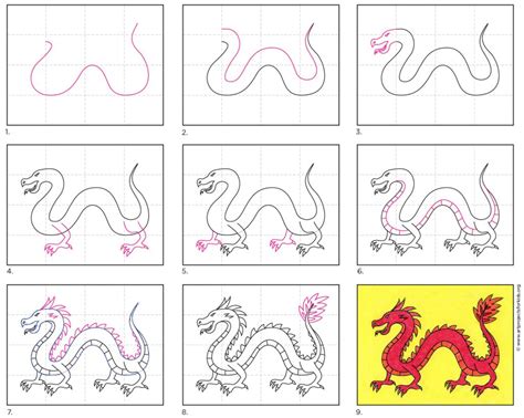 Dragon Drawing For Kids Step By Step