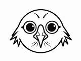 Simple Crow Coloring For Kids  Page sketch template