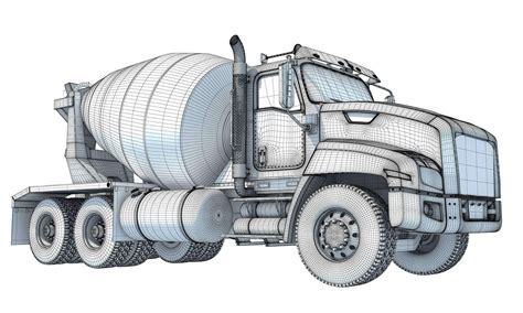 Concrete Mixer Truck - 3D Model by 3D Horse