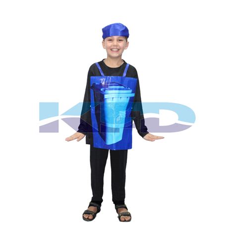 Dustbin Costume For Kids/Social Message Hygiene Costume/Cosplay Costume ...