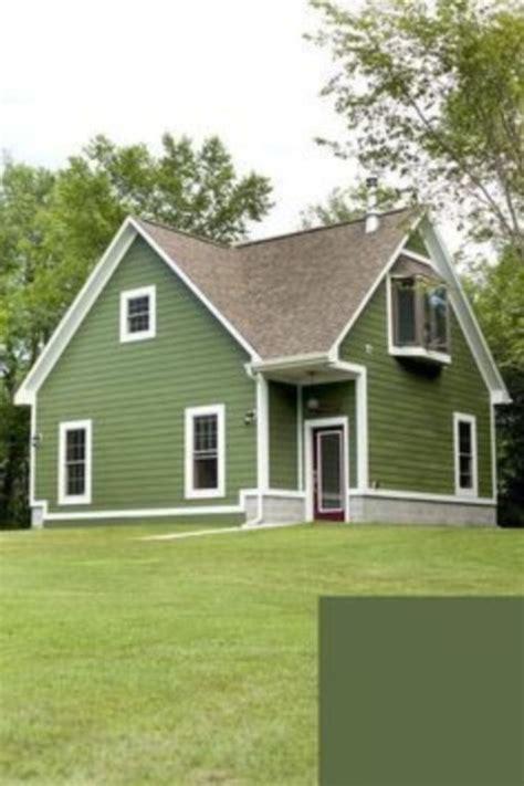 Green Exterior House Paint 09 | House paint exterior, Green exterior house colors, Green house paint