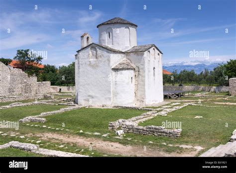 Nin, Croatia, The smallest cathedral in the world, church of the Holy cross in built in the 9th ...