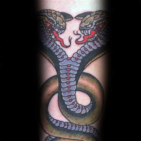 30 Cool Two Headed Snake Tattoo Ideas for Men