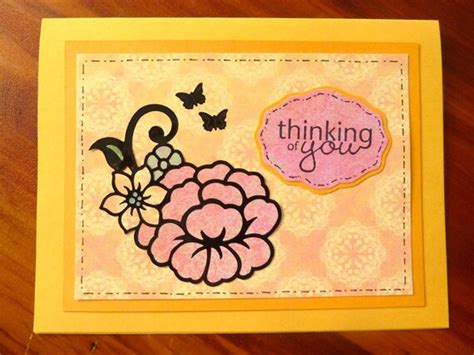 Thinking of You Card Handmade Thinking of You Card Floral