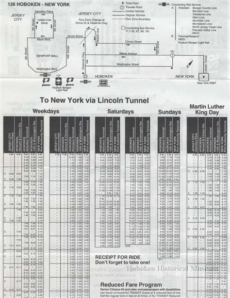 Nj Transit Bus 126 Schedule Pdf - Schedule Printable