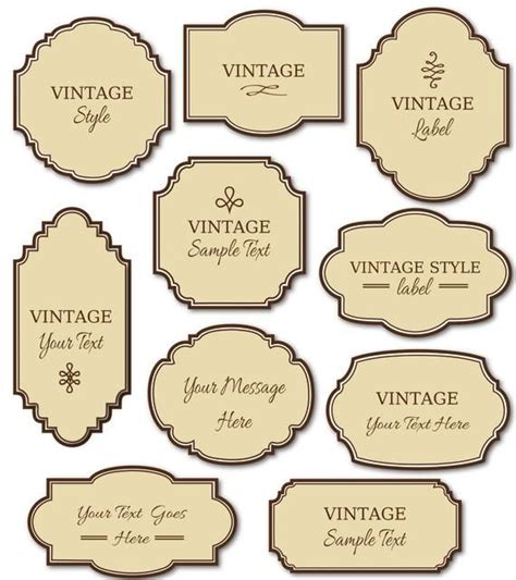 Vintage Labels Clip Art // 10 Digital Frames PNG Files Vector | Etsy | Etiquetas de sabão ...