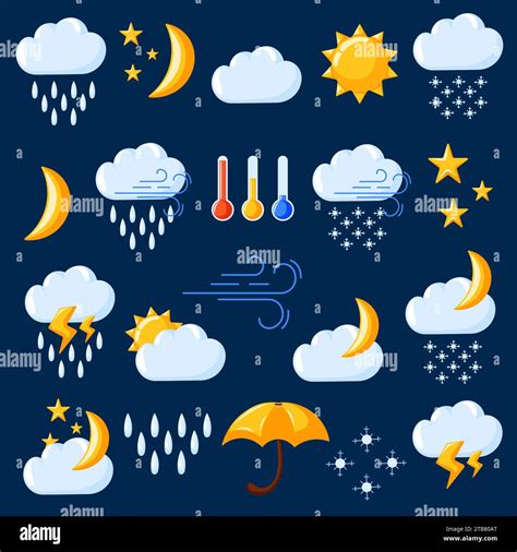 Weather forecast symbols hi-res stock photography and images - Alamy